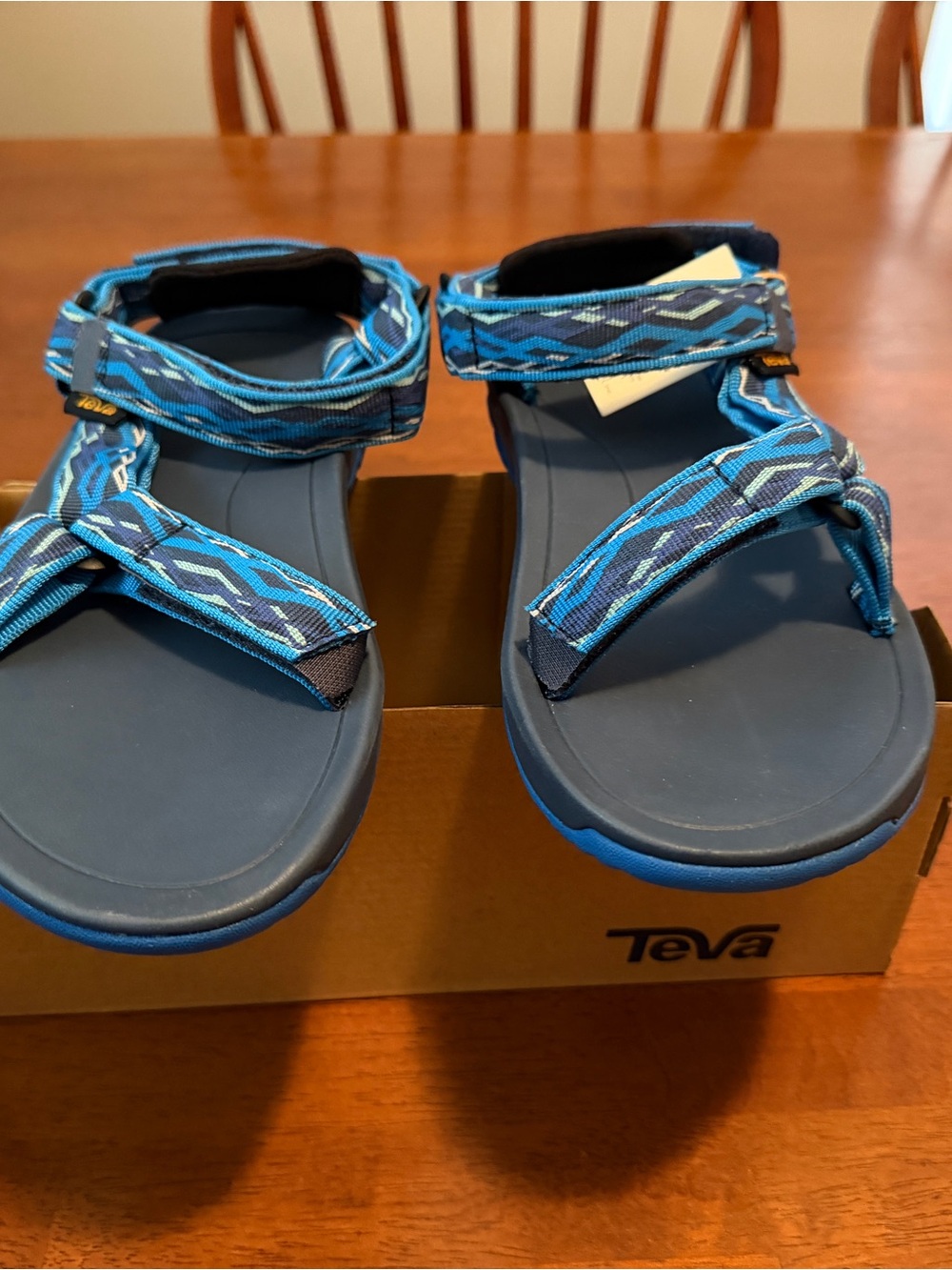 Teva Kids Blue Patterned Adjustable Sandals